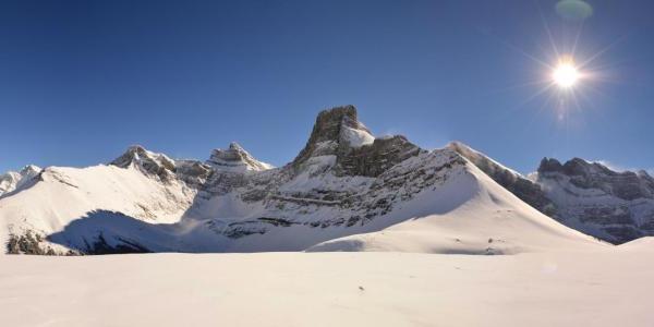 Fortress Mountain in the Canadian Rockies of Alberta, Canada. 