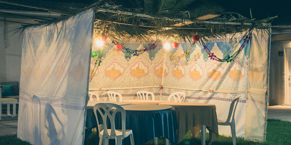 A sukkah constructed for Sukkot