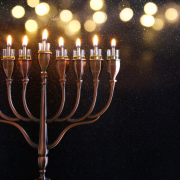 illuminated menorah