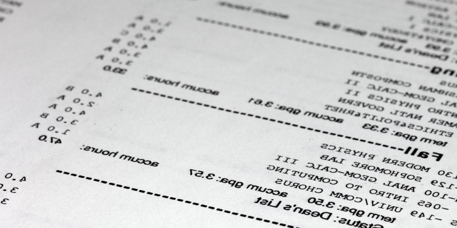 school transcript