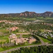 Aerial view of CU and Boulder