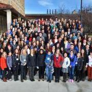 Attendees from the 2017 Conference for Undergraduate Women in Physics hosted at CU Boulder.