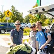 parents helping their student move out of a residence hall