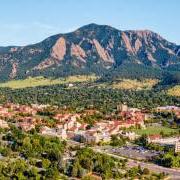 Aerial photo of Boulder Colorado